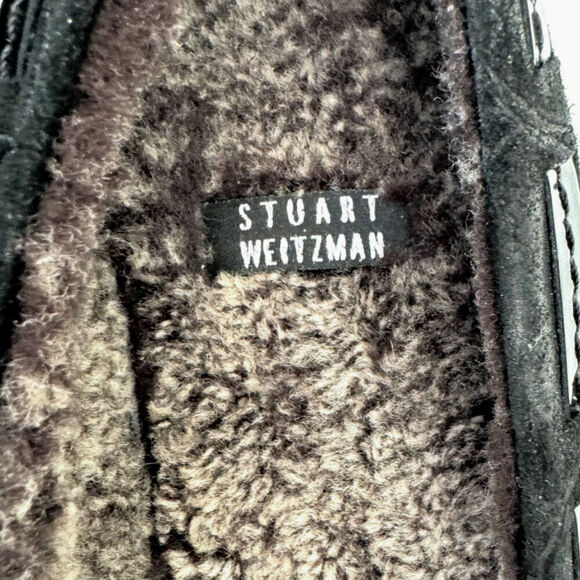 STUART WEITZMAN Fleece Lined Leather Ballet Flats Sz 6 / Classic Cozy Designer - Picture 9 of 10